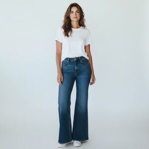 Express 70’s Flare Blue Jeans